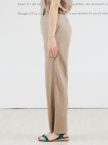 麻製品染パンツ