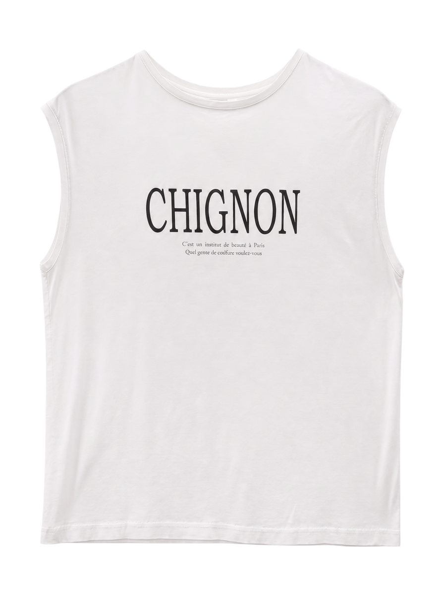 CHGNON  ロゴノースリーブTシャツ