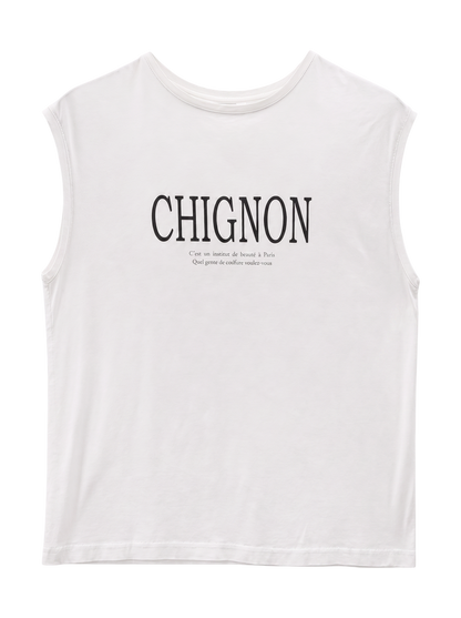 CHGNON  ロゴノースリーブTシャツ