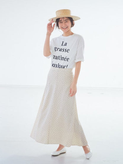 Bonjour!ロゴ5分袖Tシャツ