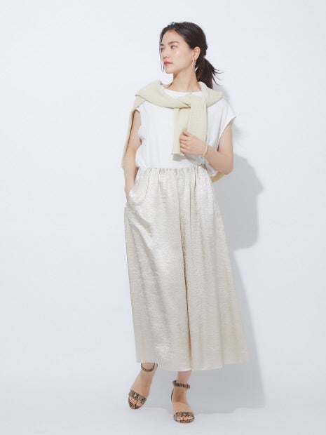 クラッシュサテンドレープパンツ