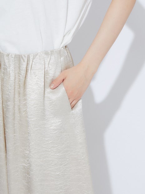 クラッシュサテンドレープパンツ