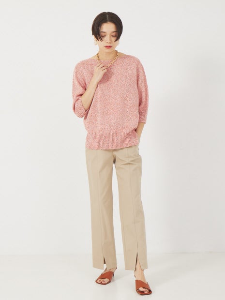 ギマコットンボートネックニット