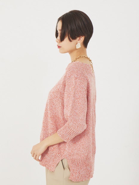 ギマコットンボートネックニット