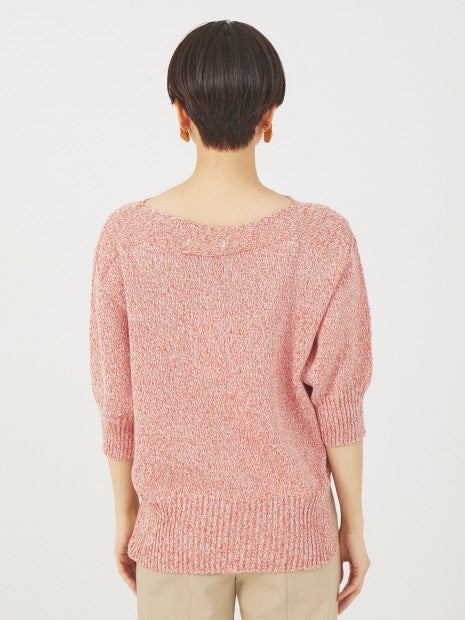 ギマコットンボートネックニット