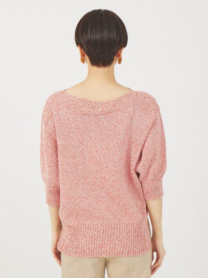 ギマコットンボートネックニット