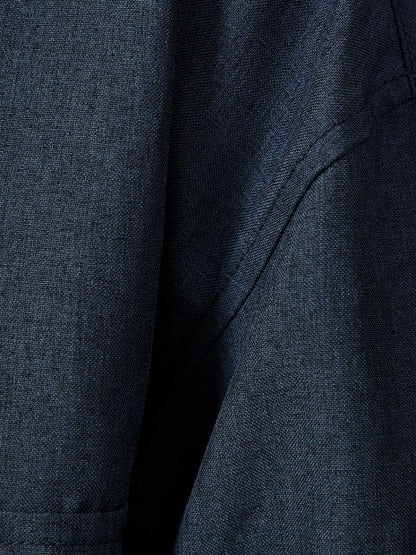 【セットアップ対応】リネンライクミリタリーシャツ/CPOシャツ