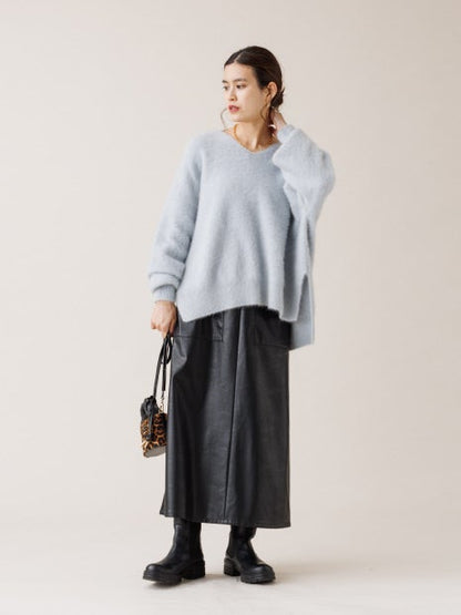 FOX&Cashmere Vネックゆったりプルオーバー