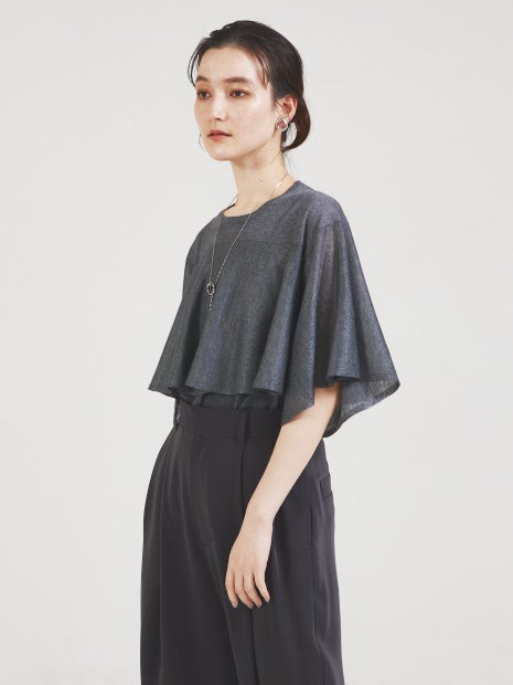 ラメフレアニットプルオーバー