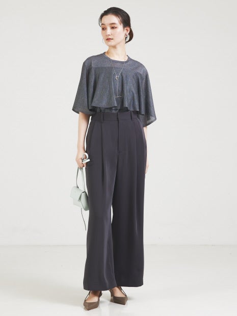 ラメフレアニットプルオーバー