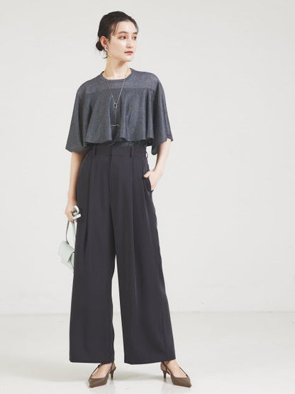 ラメフレアニットプルオーバー