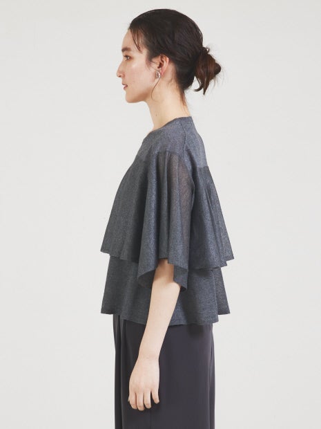 ラメフレアニットプルオーバー