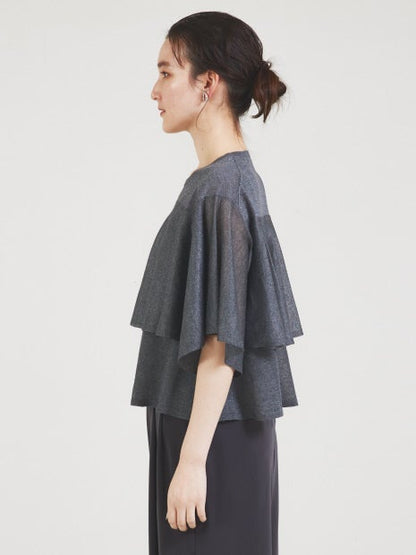 ラメフレアニットプルオーバー