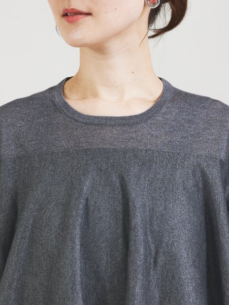 ラメフレアニットプルオーバー