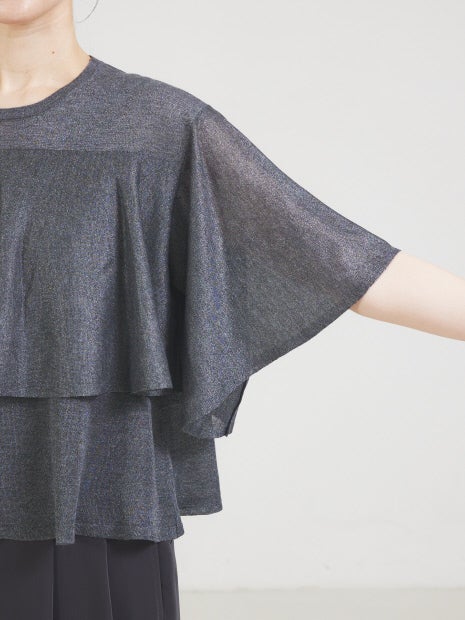 ラメフレアニットプルオーバー