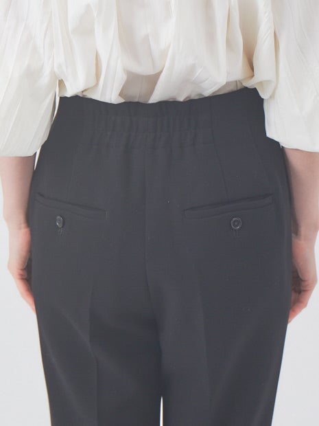 【セットアップ対応】ダブルクロスハイウエストテーパードパンツ