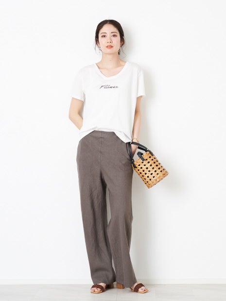 ユルネックロゴTシャツ