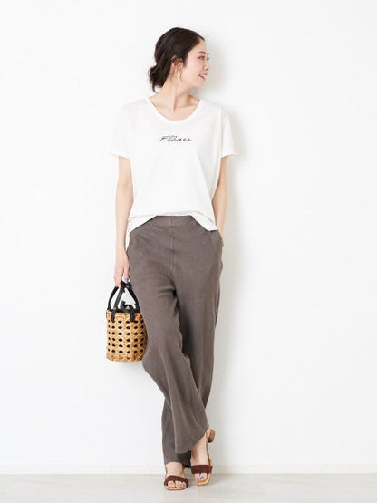 ユルネックロゴTシャツ