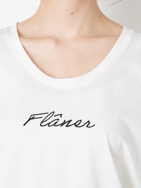 ユルネックロゴTシャツ