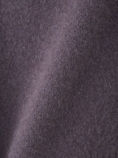 獣毛混ボトルネックニット