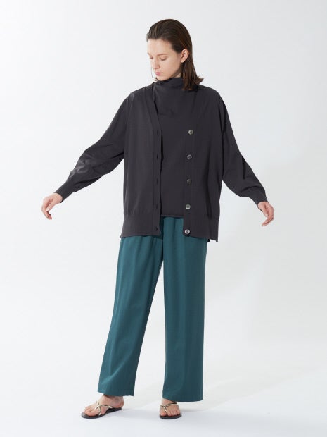 《アンサンブル対応》コットンストレッチノースリーブニット