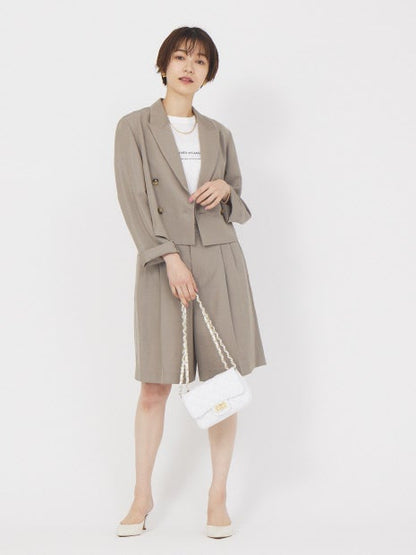 【セットアップ対応】ショートダブルジャケット