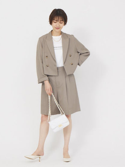 【セットアップ対応】ショートダブルジャケット