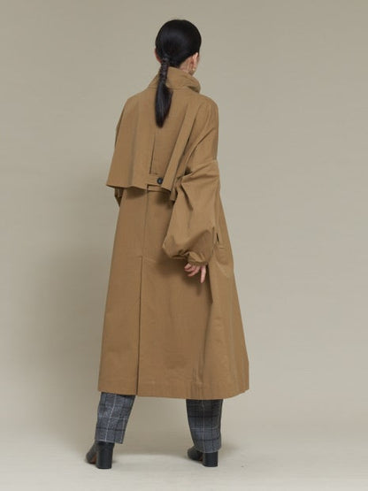 ボリュームスリーブスタンドカラーコート