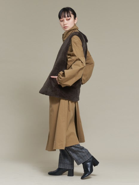 ボリュームスリーブスタンドカラーコート