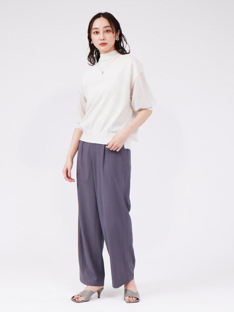 シアーバックリボンニット