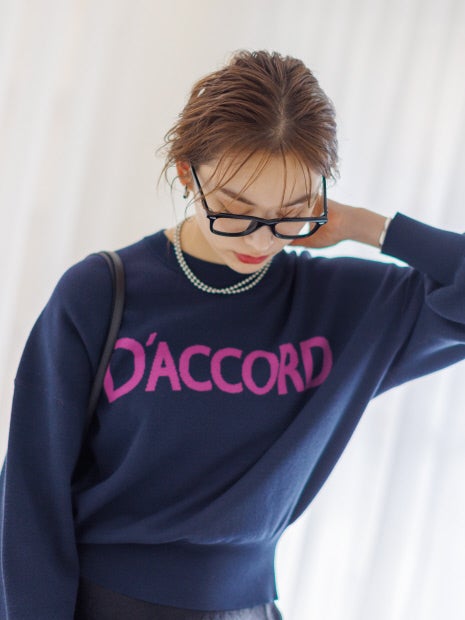 ロゴニットプルオーバー