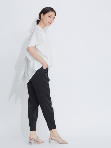 コットンフレアスリーブシャツ