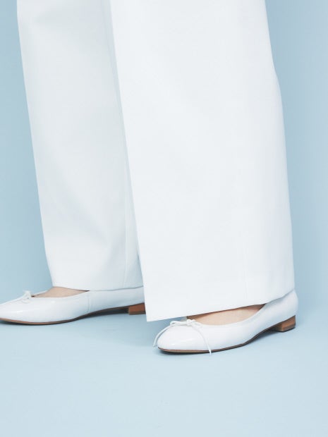 バックル付きワイドパンツ