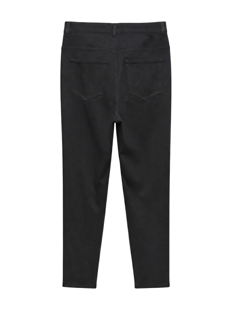 サテンストレッチスリムパンツ