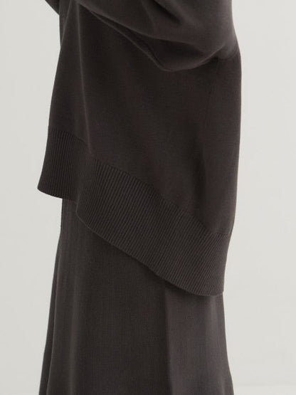 【セットアップ対応】Vネックニットプルオーバー