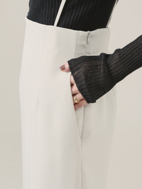 ハイウエストサスペンダースカート