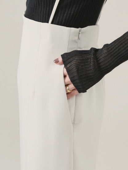 ハイウエストサスペンダースカート