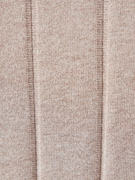 【カシミアタッチ】シャドーストライプ タートルネック ニット