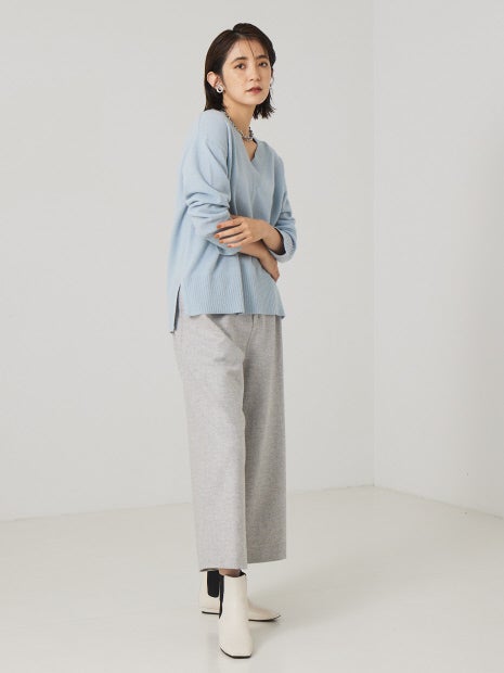 ワイドクロップドパンツ