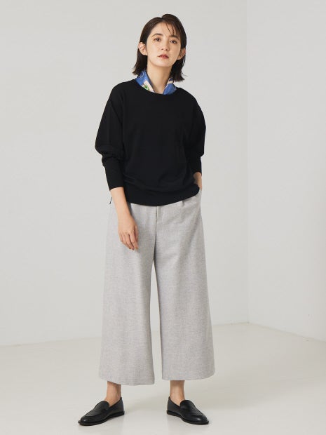 ワイドクロップドパンツ