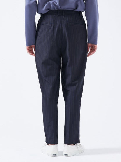 【ペンストライプ】ワイド テーパードパンツ