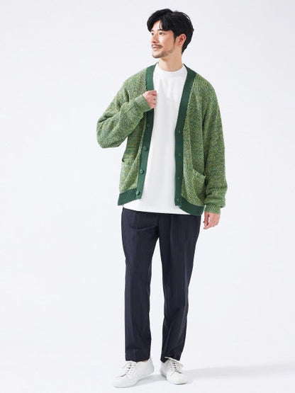 【ペンストライプ】ワイド テーパードパンツ