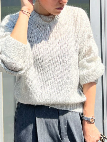 ラメ×モヘア ニットプルオーバー