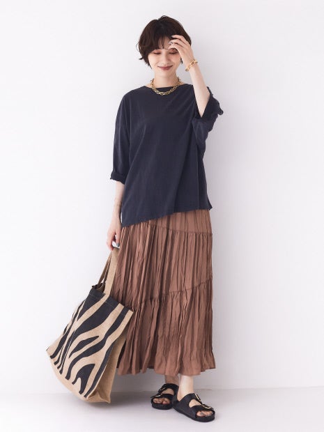 アシンメトリープリーツスカート