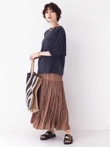 アシンメトリープリーツスカート