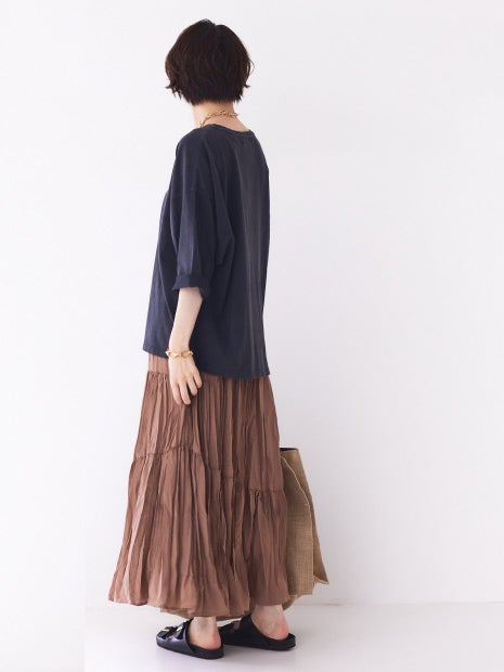 アシンメトリープリーツスカート