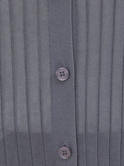 ワイドリブロングカーディガン