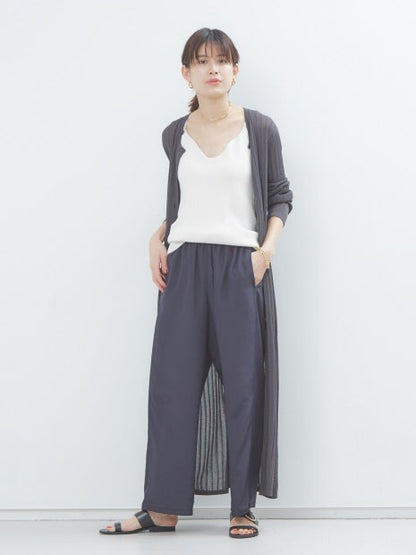 ワイドリブロングカーディガン