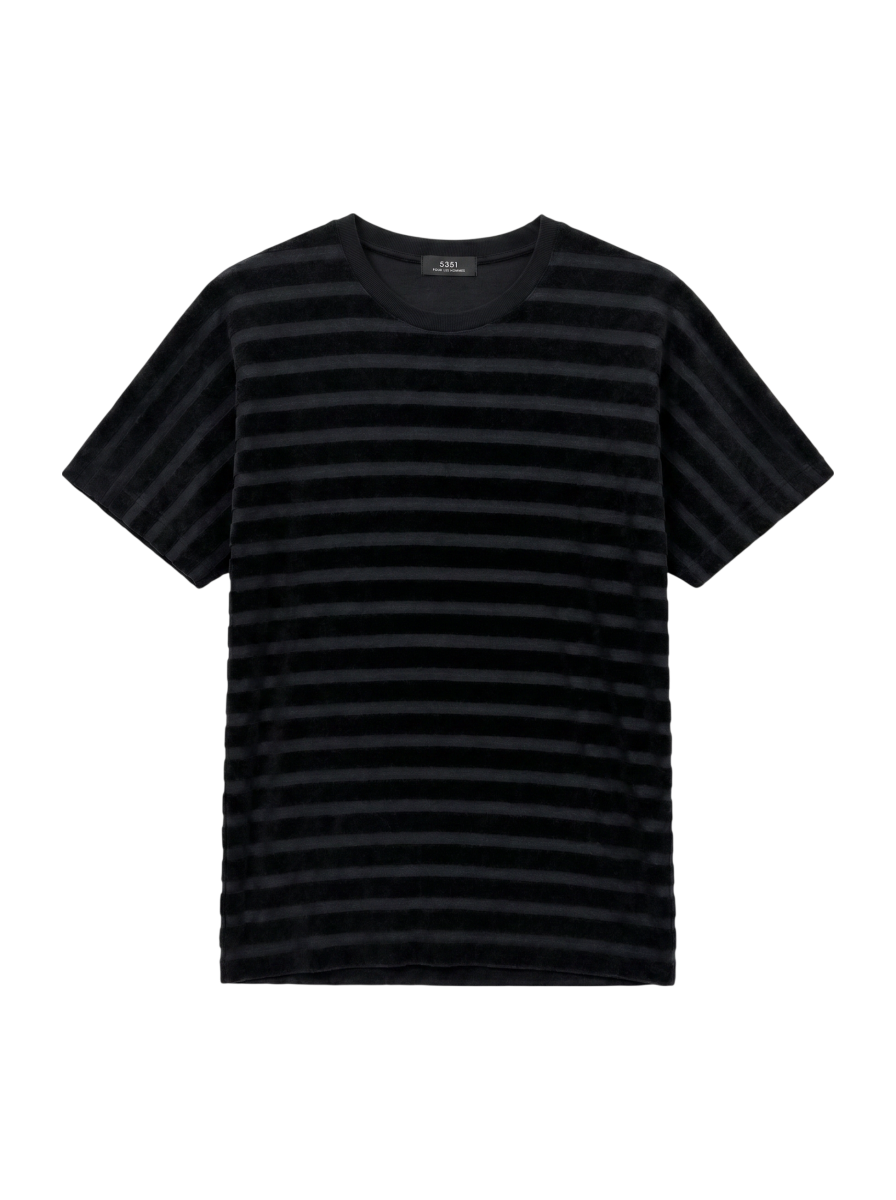 ベロアボーダーTシャツ