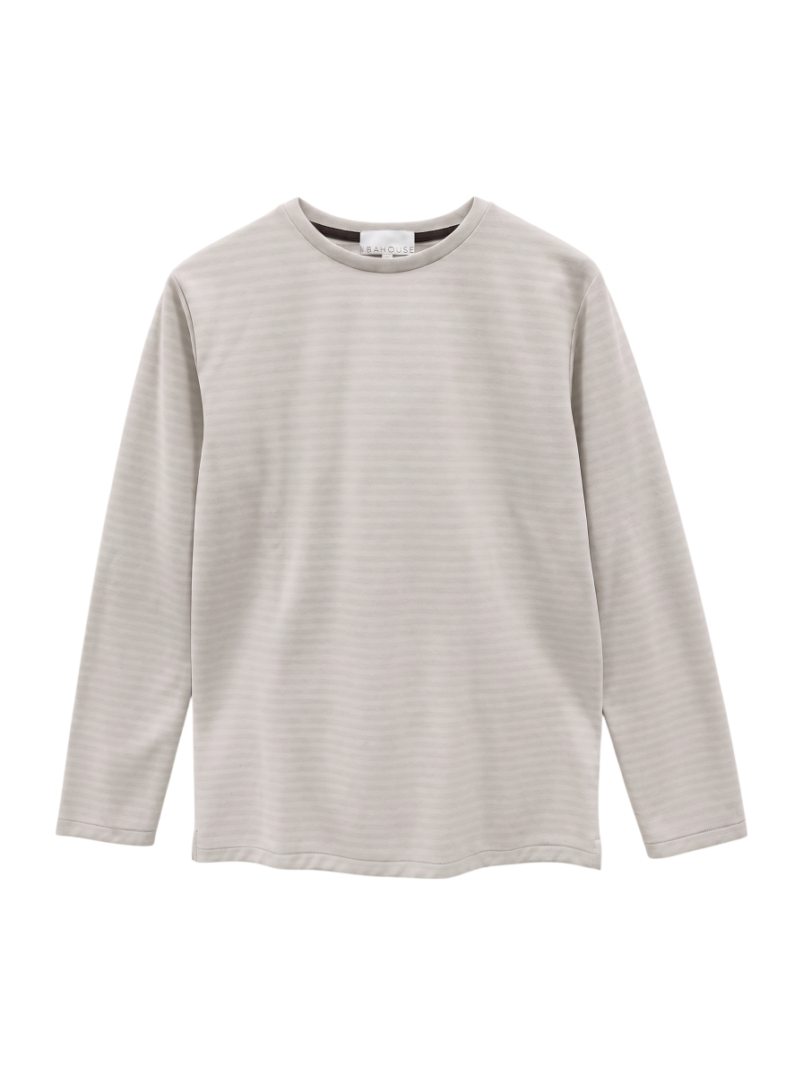 ダブルフェイスボーダーロングスリーブTシャツ